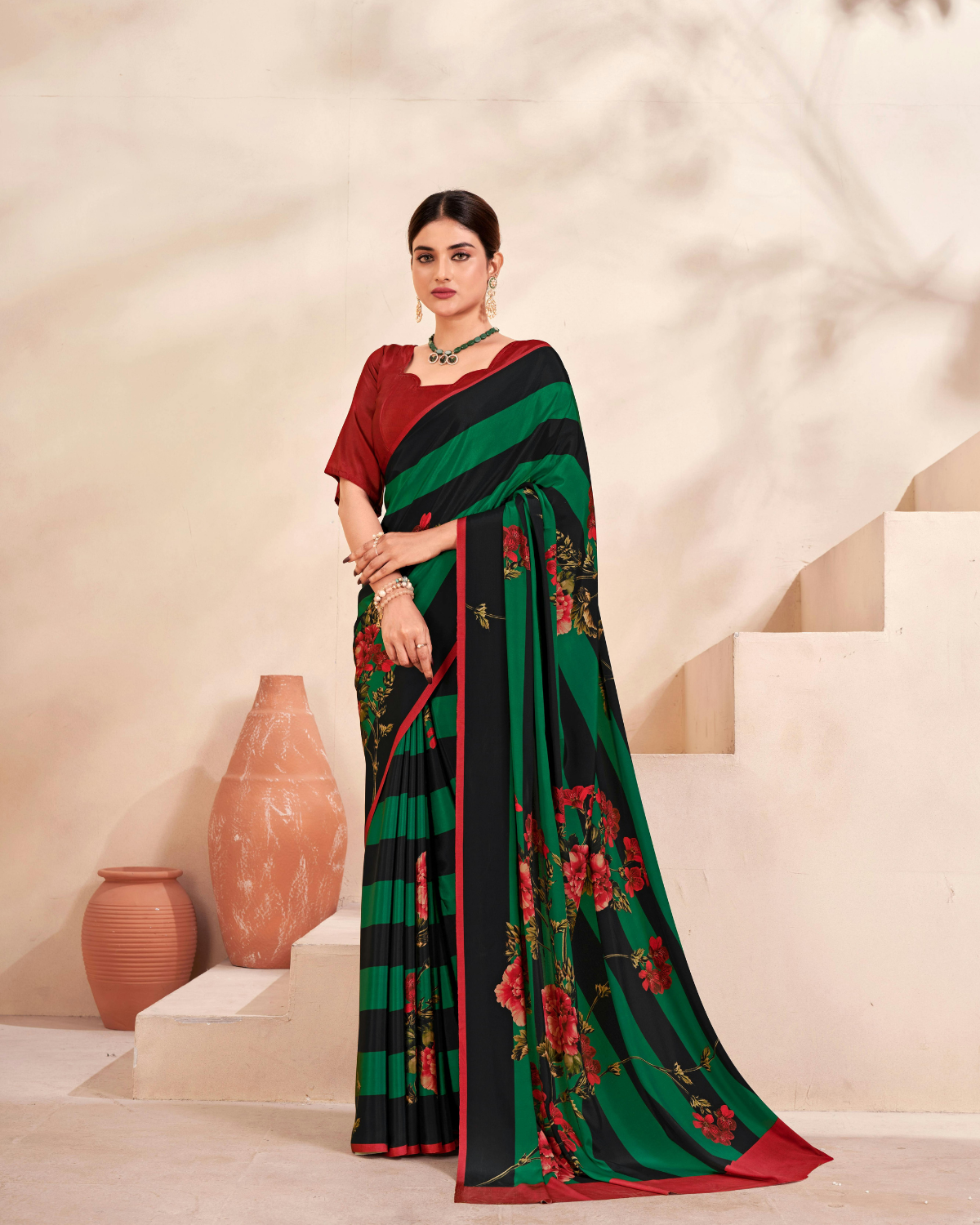 Traditional Fabric Silk Saree – Timeless Ethnic Grace